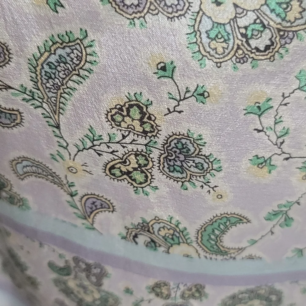 Floral Patterned Scarf Piramit 100% Pure Silk Paisley